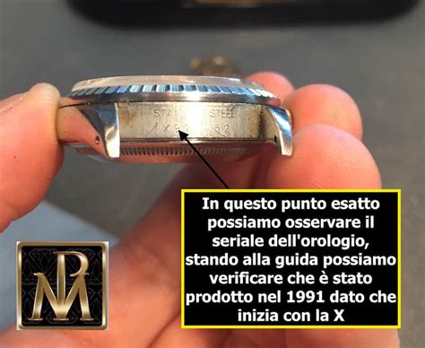 seriali rolex disallineati sulla cassa e corretto